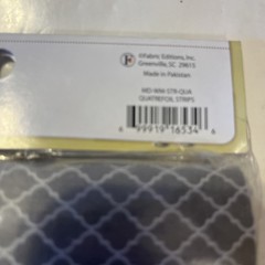 Fabric Editions Quatrefoil Fabric Strips 14 Pc 2.5” x 42” Cotton Quilt Roll