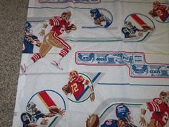 4 pcs Vintage JC Penney NFL Football Sports Team Logo FABRIC Curtains 54×42