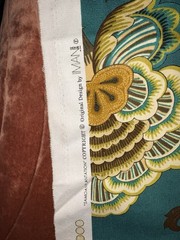 IMAN Teal &Multicolor Floral Print Fabric, $30 For 3 yds