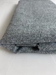 Heavyweight Charcoal Gray Wool 61″ Last Half Yard Left Craft Project