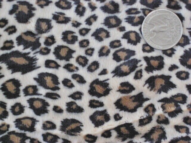 BABY LEOPARD CHEETAH MINKY CUDDLE SILKY PLUSH SEW QUILT CRAFT FABRIC BTY+PRECUTS