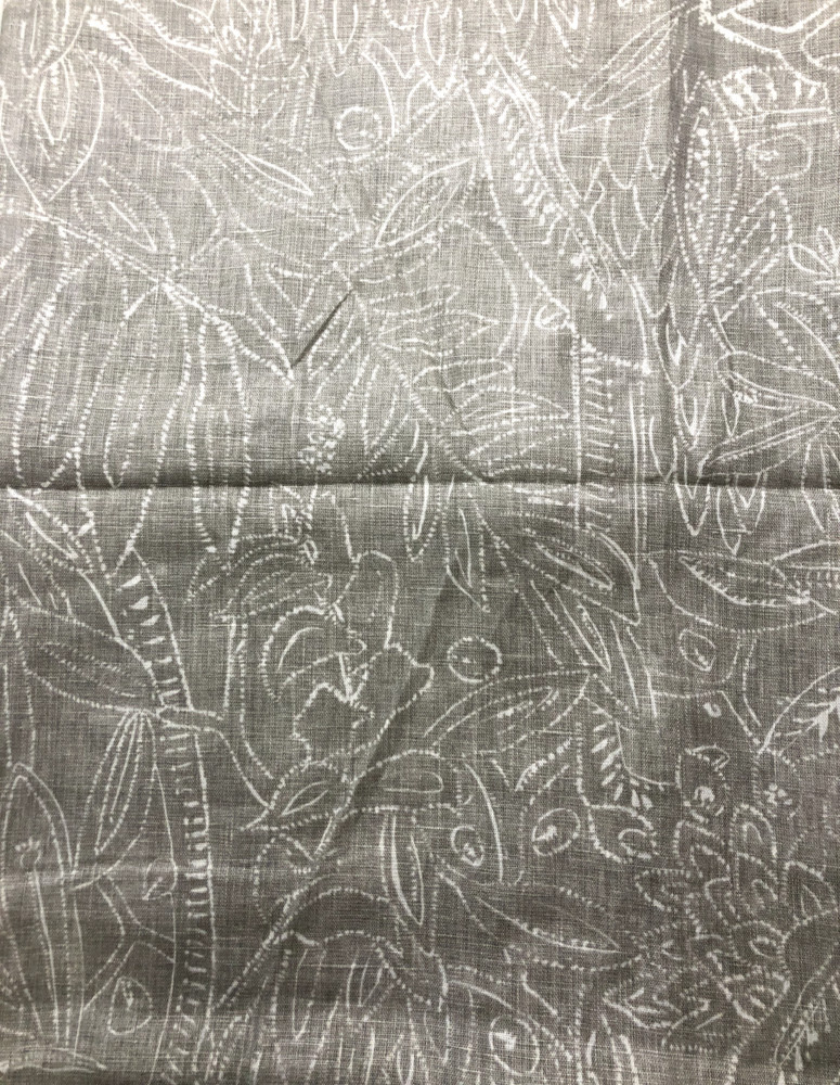 Two Piece Fabric Bundle – Simple Grey Patterns and Linen