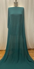 100% Crinkled Silk Double Georgette Dark Teal Exquisite Fabric 2 Yds Long 52″ W