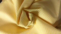 Yellow Gingham Fabric Yarn dyed woven Rayon Poly Yardage 208″ x 45″ w