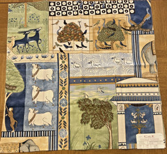 Jane Churchill Indian Summer Blue J312F-01 Fabric Remnant 26″ x 26″ Cowtan