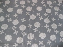 Vintage Klopman Mills Decorator Fabric Floral Gray White Cotton Blend 45″ x 92″