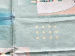 Atomic Mid century Modern Fabric Square Greens 30”X 30” Great for A Pillow