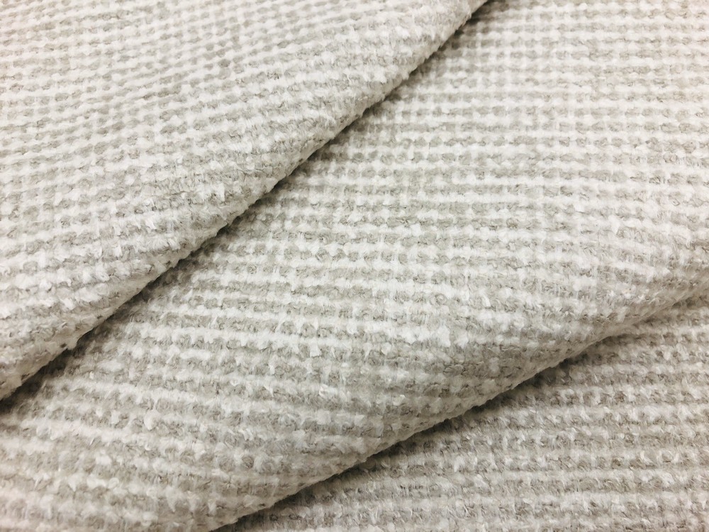 Thibaut CRYPTON Textured Chenille Upholstery Fabric- Milo / Salt 10.50 yd W73319