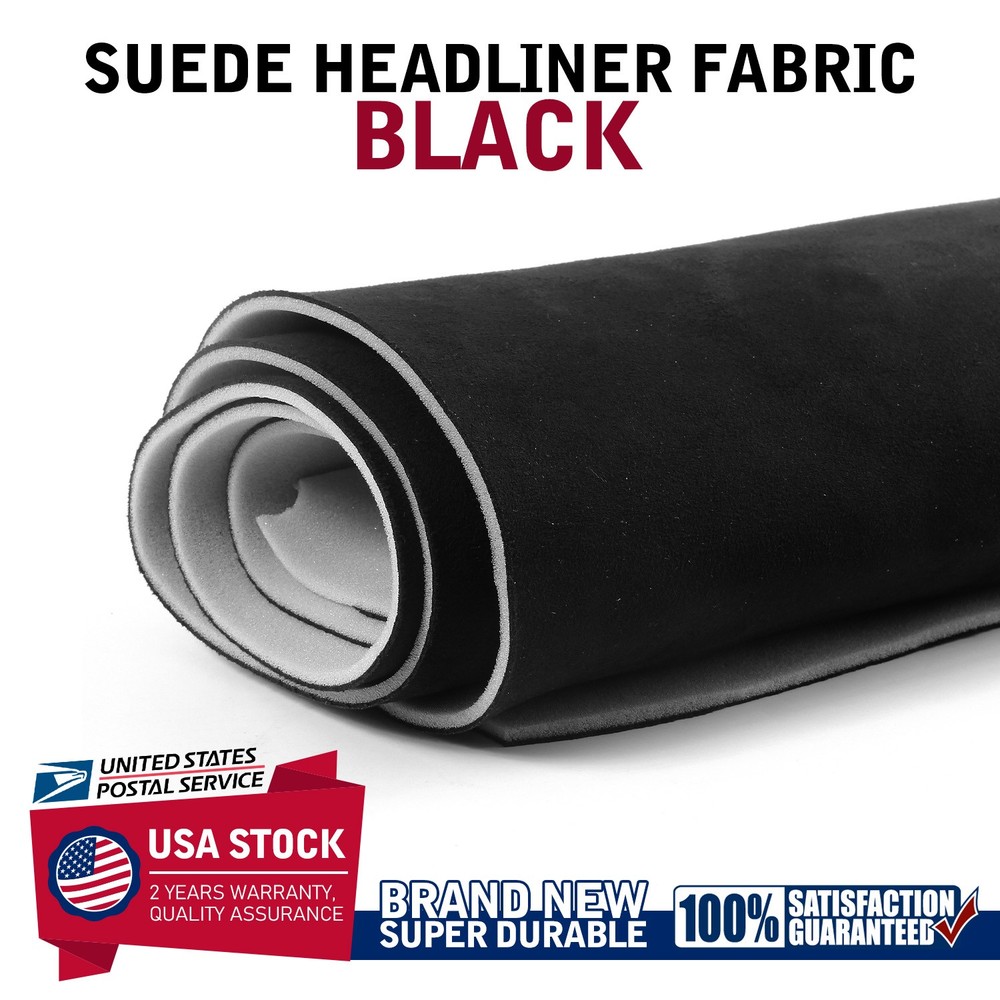 60×60 Inch Black Headliner Fabric Material DIY for Car/Truck/SUV Roof Upholstery