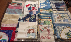 28 VINTAGE 70’S/80’S/90’S COTTON FABRIC PILLOW FRONTS PANELS