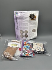 The Scarlet Thread Flower Pin Needle Cushion Fabric Quilting Kit Flowers