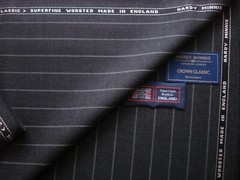 100% WOOL SUITING FABRIC CROWN CLASSIC IN “Charcoal” MADE IN ENGLAND = 3.5 m.