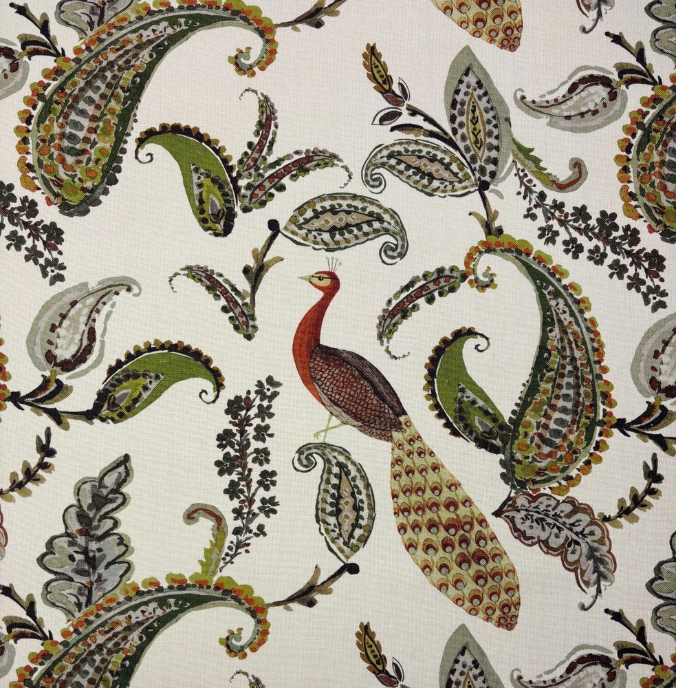 FILIPPO UECHER DOMENICO 70 PEACOCK MADE IN ITALY 100% LINEN FABRIC BY YARD 55″W
