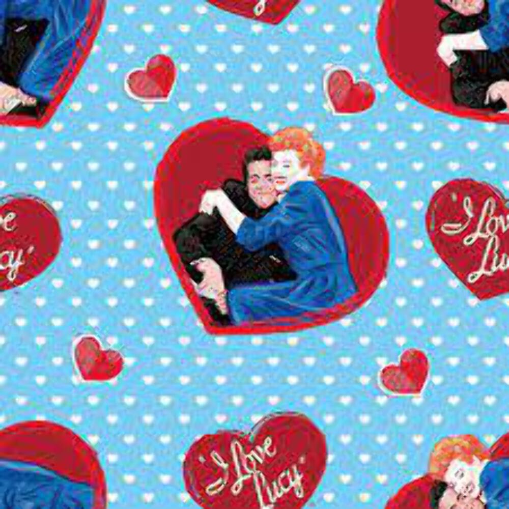 Lucy Ricky Heart Toss Cotton Fabric