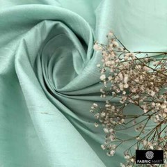 Mint Green 100% Pure Silk Fabric By The Yard, 41 inches width Green Silk Fabric