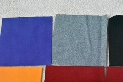 10 Pieces, 6″ x 6″ Wool Squares, 100% Wool, P03