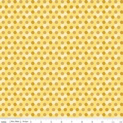 1/4 Yard 9”x42” Riley Blake “Bumble And Bear” Honeycomb Yellow Quilt Cotton