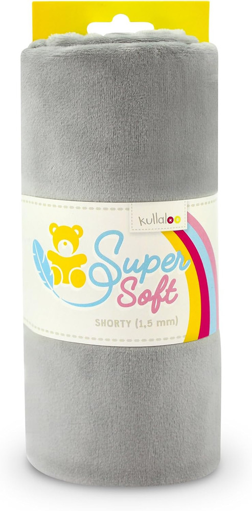 Plush Fabric | Solid Silver Grey Minky Fabric for Sewing | Super Soft Cuddle Mat