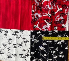 Lot of 4 Fat Quarters of Quilting Cotton Fabric – 18 x 22 inches