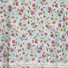 1/3 yd Benartex Carol Endres Fairy Flowers & Baby’s Breath Cotton