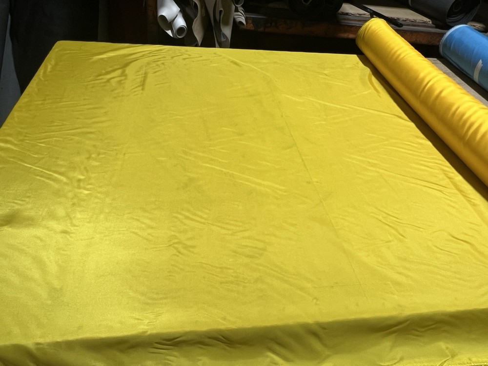 Bright Yellow 200D Nylon Fabric 60”W Brushed Medium Weight by the Yard USA