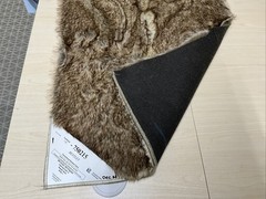 17” X 19” Upholstery Sample Bentley Brown Faux Fur, Super Soft