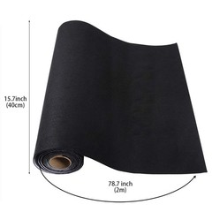 Large Black Self Adhesive Felt Roll Shelf Liner for DIY Projects Costume, Jew…