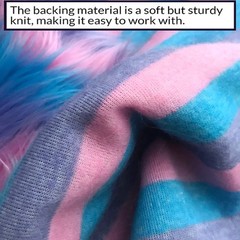Bianna Creations Bianna Tricolor Pink Purple Blue Faux Fur Fabric 60 Inches