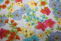 PRETTY FLORALS ON BLUE FROM MMFAB- 100% COTTON FABRIC