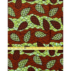 African Print Fabric/ Ankara – Green, Brown ‘Field Theory’, 1 YARD
