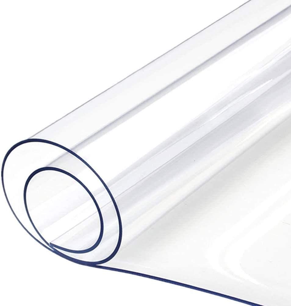 60-Gauge Clear Plastic Vinyl Fabric – 54″ Wide PVC 1 3 5 10 15 21 yd. Sheet Roll