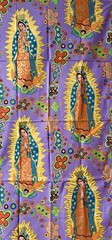 RPX40 TERRIE MANGAT Our Lady of Guadalupe Los Sanctos Cotton Quilt Fabric 20×40