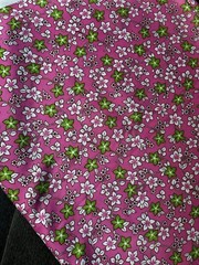 Vintage Fabric Garment Polyester Pink Floral 60″W x 2.1 Yards (*42)