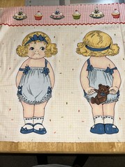 Penny Rose Fabric PAPER DOLLS BAKERY Cotton Fabric Panel Blue & Pink – New