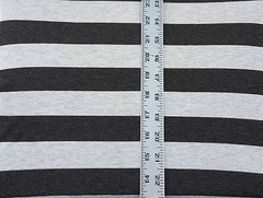 Charcoal Gray 1″ Stripe Fabric Jersey Knit by the Yard Rayon Spandex