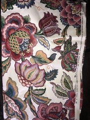 Stanley King Studio Fabric Remnant 56×22” Floral Teflon Vat Dye Screen Print