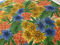 fabric Jungle Flower Colorful By Fabri-Quilt 42”X 27”