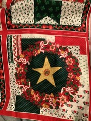 Vintage Wamsutta Hallmark Cards 40 Cheater Quilt Blocks Christmas Fabric Cotton