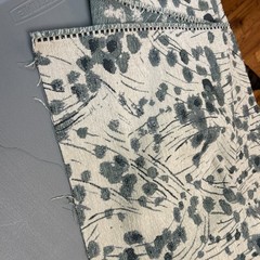 Designer Upholstery Woven Jacquard Fabric Remnant 56.5”x40” Blue Green Floral