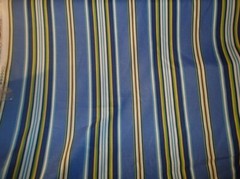 SOLARIUM / RICHLOOM FABRIC ~ STRIPED BLUE YELLOW ~ UPHOLSTERY / CURTAINS *BTY