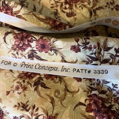Vintage Classical Music By Jeffrey Marc Fabric 108” X 44” 3 Yds Maroon Floral