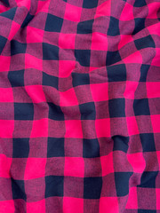 Buffalo Plaid Sherpa Fabric – 60” Wide Red Black Check Flannel Top & Soft Sherpa