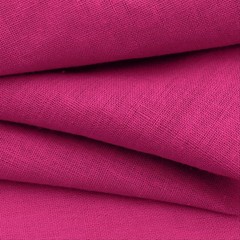 Linen Fabric by the Yard, 61 Inch Wide Hot Pink Blend Cloth, 60% Linen 40%