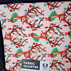 Jo Ann Cotton Christmas Fabrics – Fat Quarters Lot of 4- Retro Reindeer & Bears