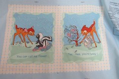 Vintage Walt Disney’s Bambi Fabric Panel Book Quilt New