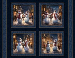 MDG – Christmas – Snowman Dance Quilting And Crafting Fabric Pillow Panel ⛄️