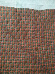 Pre-quilted Single-Sided Fabric Red Tartan Plaid 18″ L x 44″ W BTHY