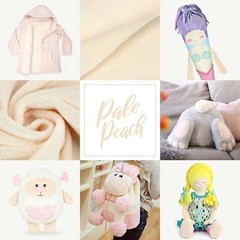 Plush Fabric | Solid Pale Peach Minky Fabric for Sewing | Super Soft Cuddle Mate