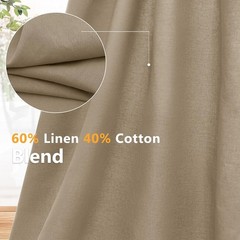 NSGZ Natural Linen Cotton Fabric 1 Yard 61″ Wide, Linen Cotton Blend | Breathabl
