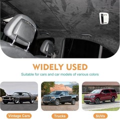 Versatile 96×60 Dark Black Micro-Fiber Headliner for Cars, RVs, and DIY Projects